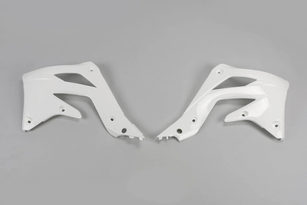 Racetech weiße Radiatorkappen Kawasaki KX 450F 2012 - 2015 - MxProStoreParts