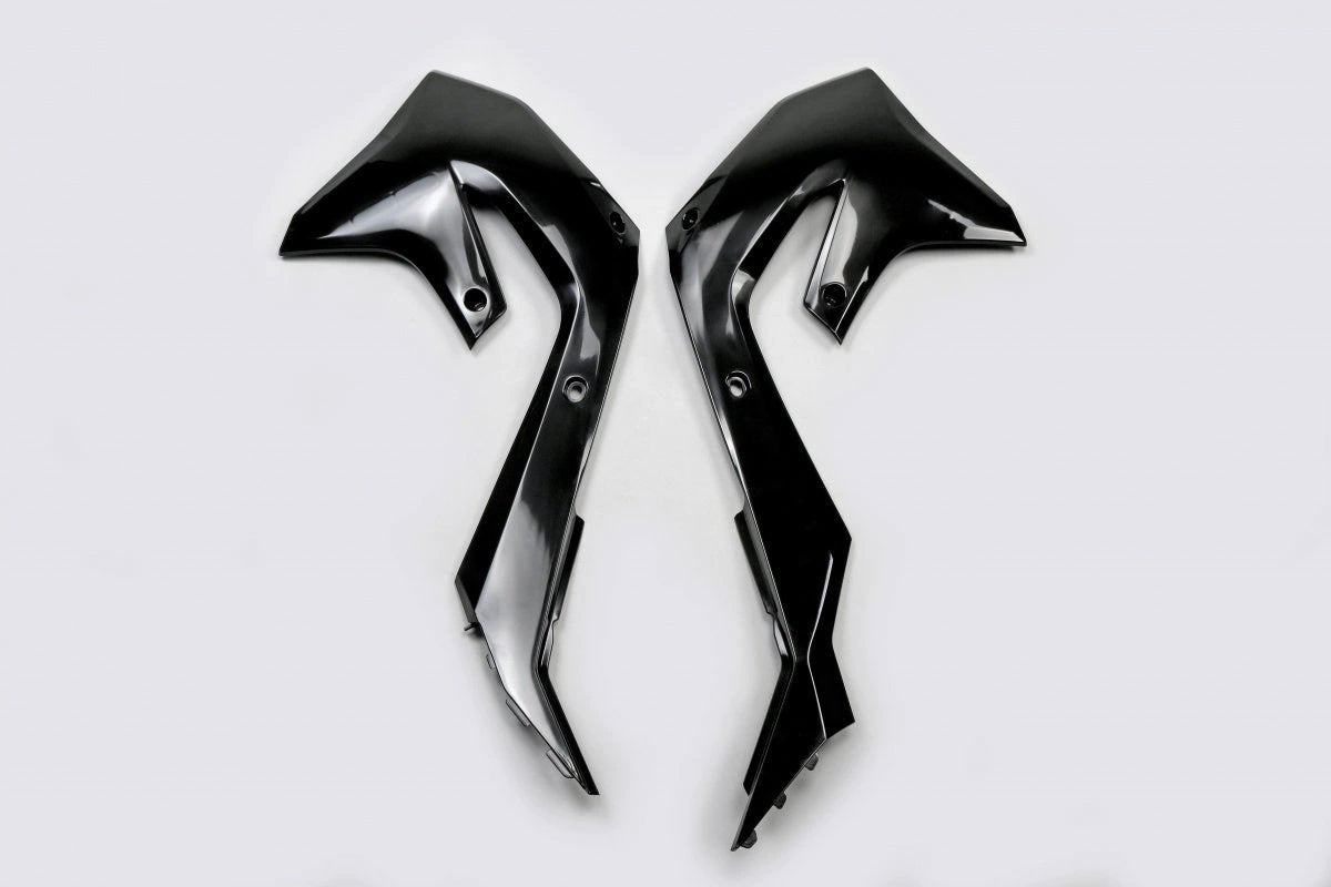 UFO Radiatorkappen schwarz für Kawasaki KX 250F 2021 – 2024 und KX 450F 2019 – 2023 – MxProStoreParts
