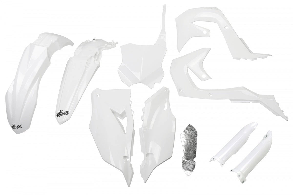 UFO Kunststoff-Kit Weiß Kawasaki KX 250F 2021 – 2024 und KX 450F 2019 – 2023 (Komplettset) - MxProStoreParts