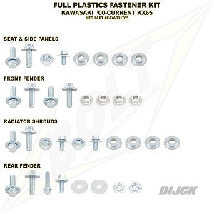 Bolt Volledige plastic set schroeven set Kawasaki KX 65 00-20
