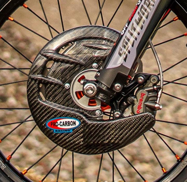 Pro Carbon voor remschijf beschermer ( met bevestigingset ) Sherco - MxProStoreParts