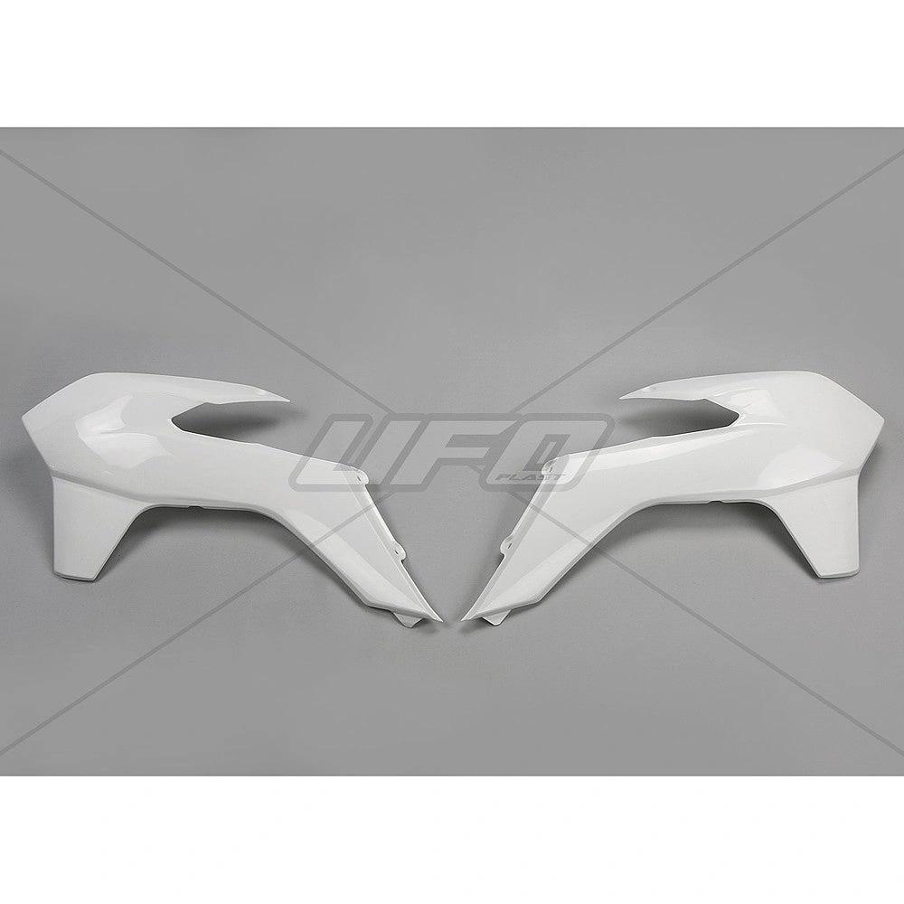 UFO Kühlerdeckel Weiß für KTM EXC 125/200/250/300/350/450/500 14-16 & SX/SX-F 125/150/250/350/450 13-15 - MxProStoreParts