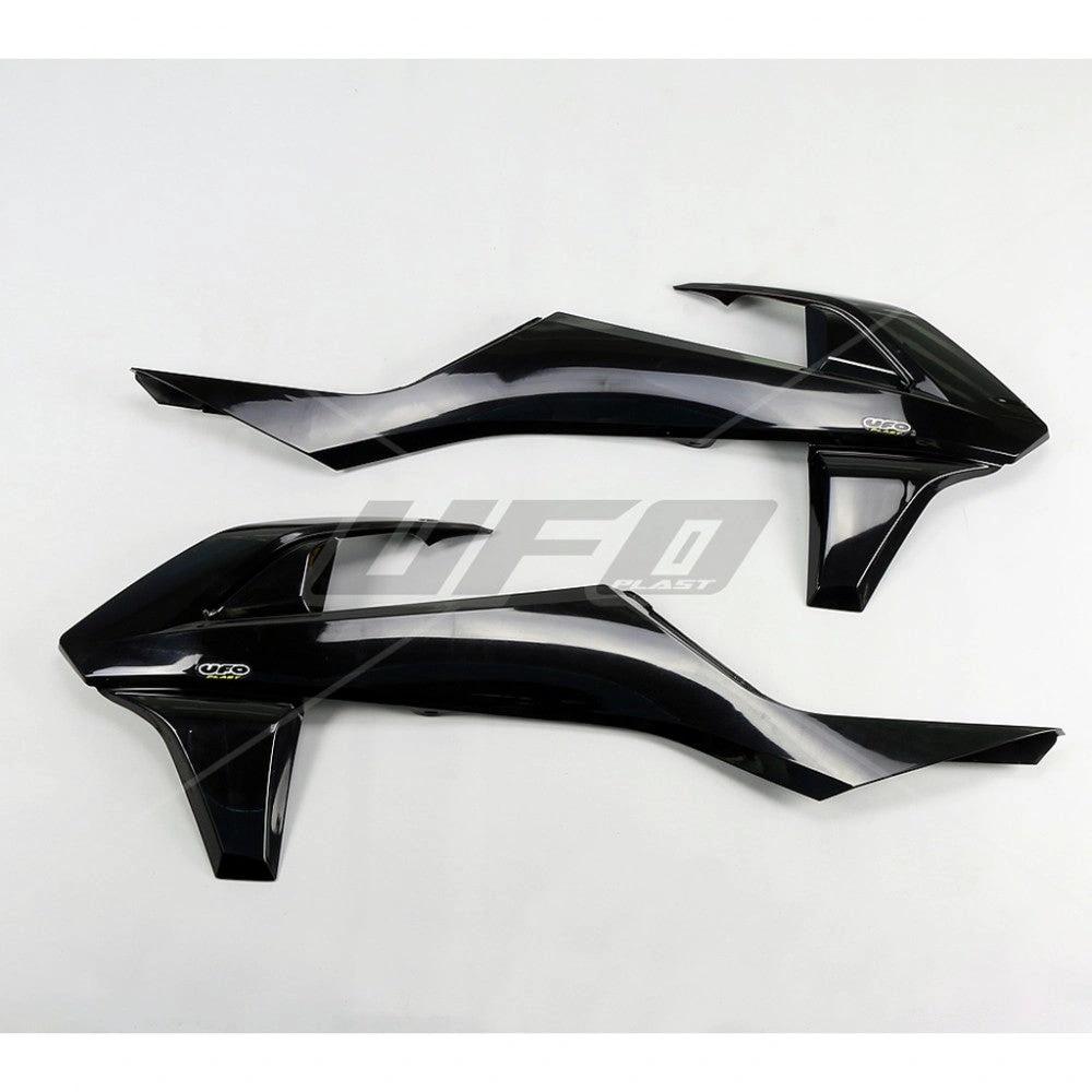 UFO Kühlerkappen Schwarz für KTM SX 125/150/250 16-18 & SX-F 250/350/450 16-18 & EXC 250/300 17-19 & EXC-F 250/350/450/500 17-19 – MxProStoreParts