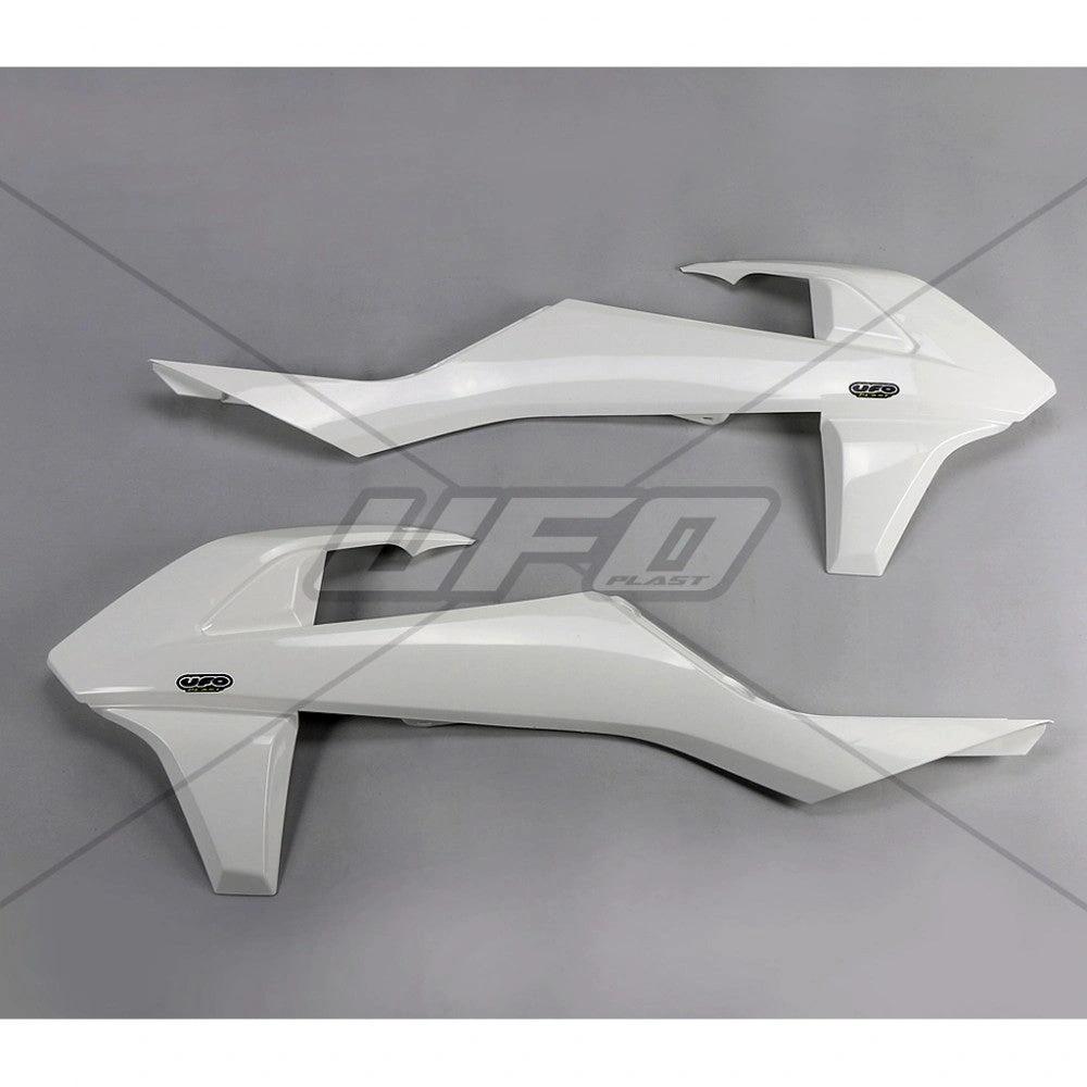 UFO Radiatorkappen Weiß KTM SX 125/150/250 16 - 18 & SX - F 250/350/450 16 - 18 & EXC 250/300 17 - 19 & EXC - F 250/350/450/500 17 - 19 - MxProStoreParts