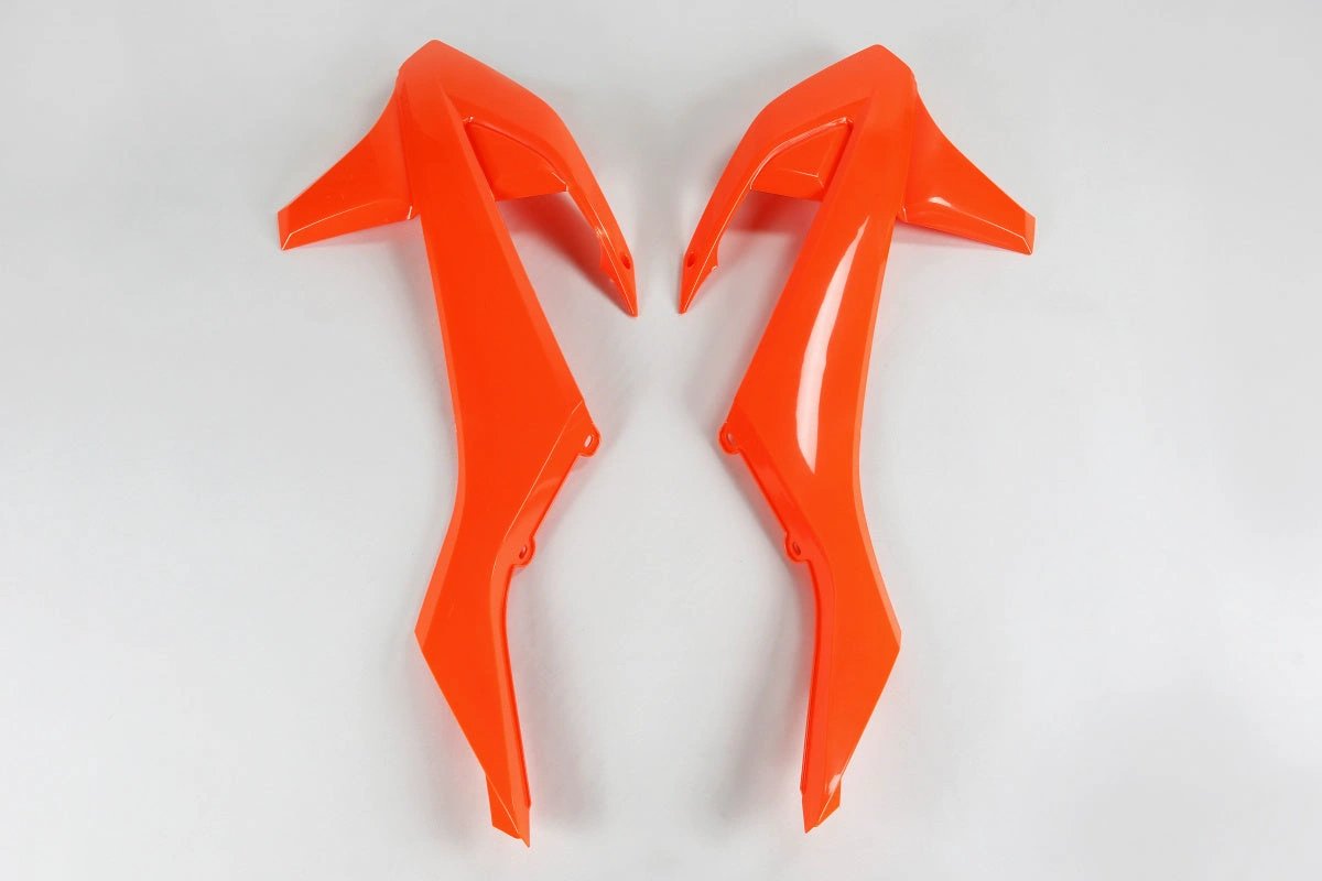UFO Radiatorkappen Fluororange für KTM SX 125/150/250 16 - 18 & SX - F 250/350/450 16 - 18 & EXC 250/300 17 - 19 & EXC - F 250/350/450/500 17 - 19 - MxProStoreParts