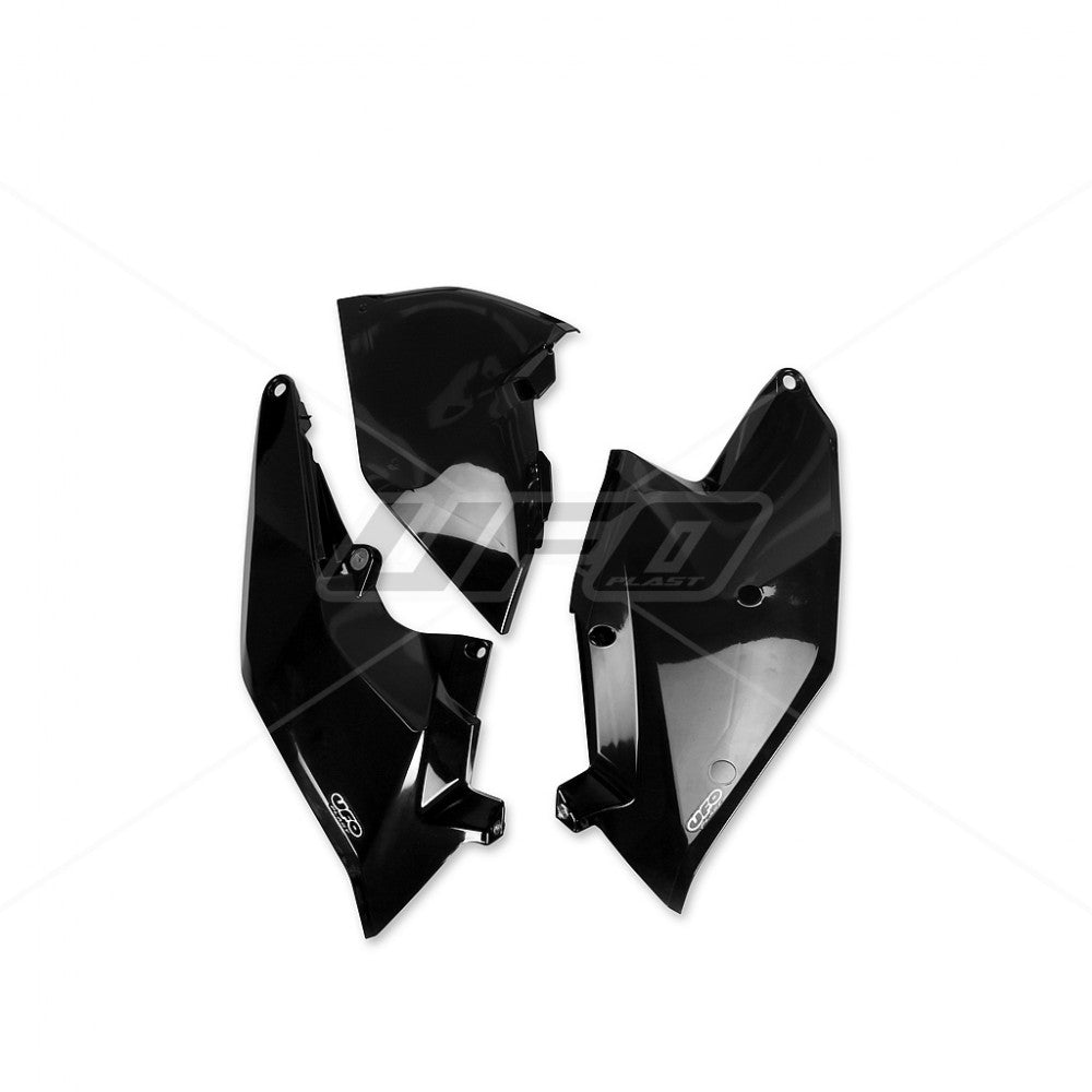 UFO side number plates + Air filter cover Black KTM SX 125/150/250 16-18 & SX-F 250/350/450 16-18 & EXC 250/300 17-19 & EXC-F 250/350/450/500 17-19