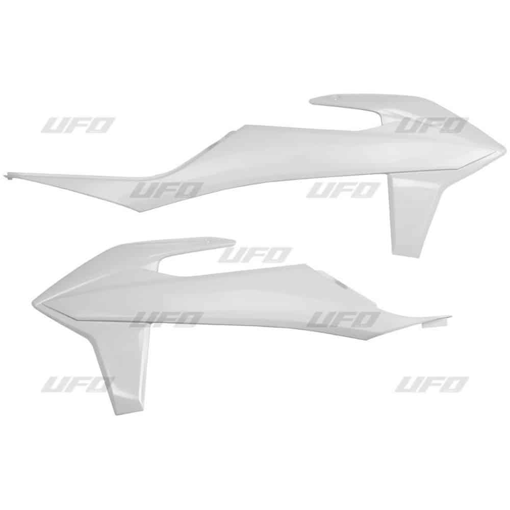 UFO radiator kappen Wit KTM SX 125/150/250 2019-2022 & SX-F 250/350/450 2019-2022 & EXC 250/300 2020-2023 & EXC-F 250/350/450/500 2020-2023 - MxProStoreParts