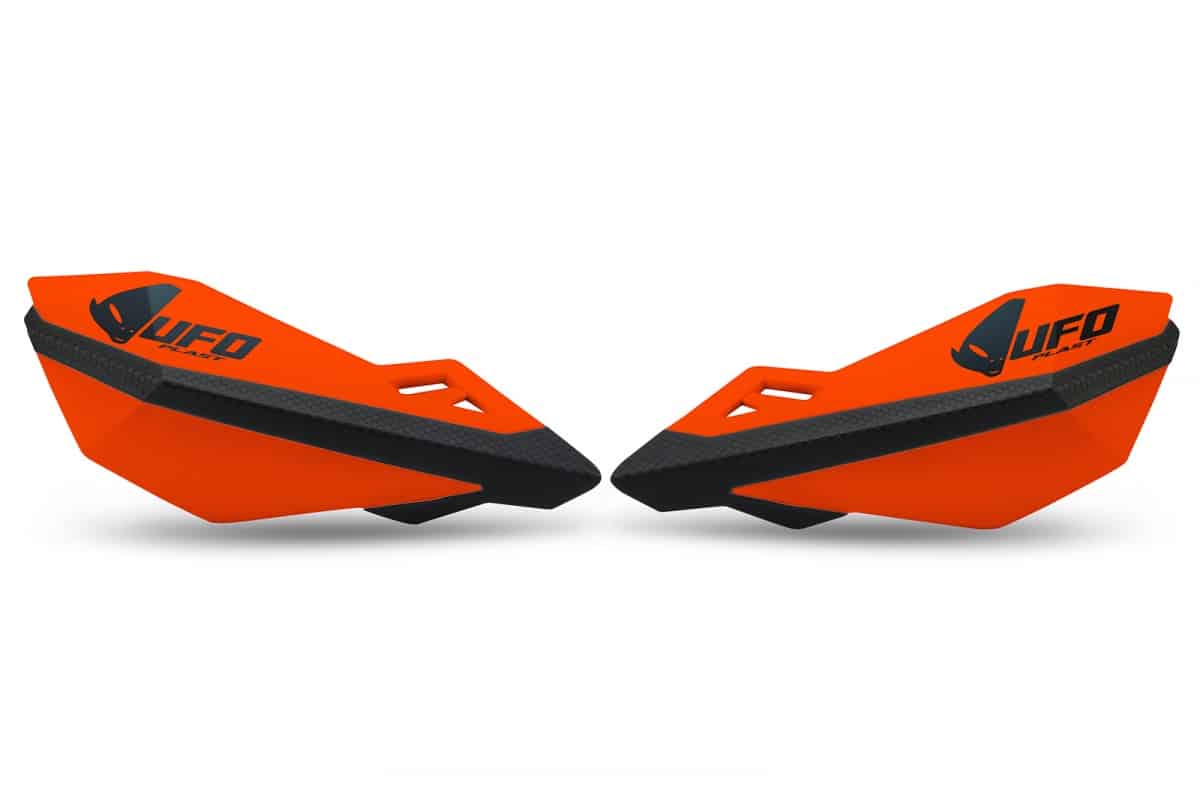 UFO Traxion Handkappen voor KTM/Husqvarna/Gas Gas/Honda originele bevestiging Fluor Oranje / Zwart - MxProStoreParts