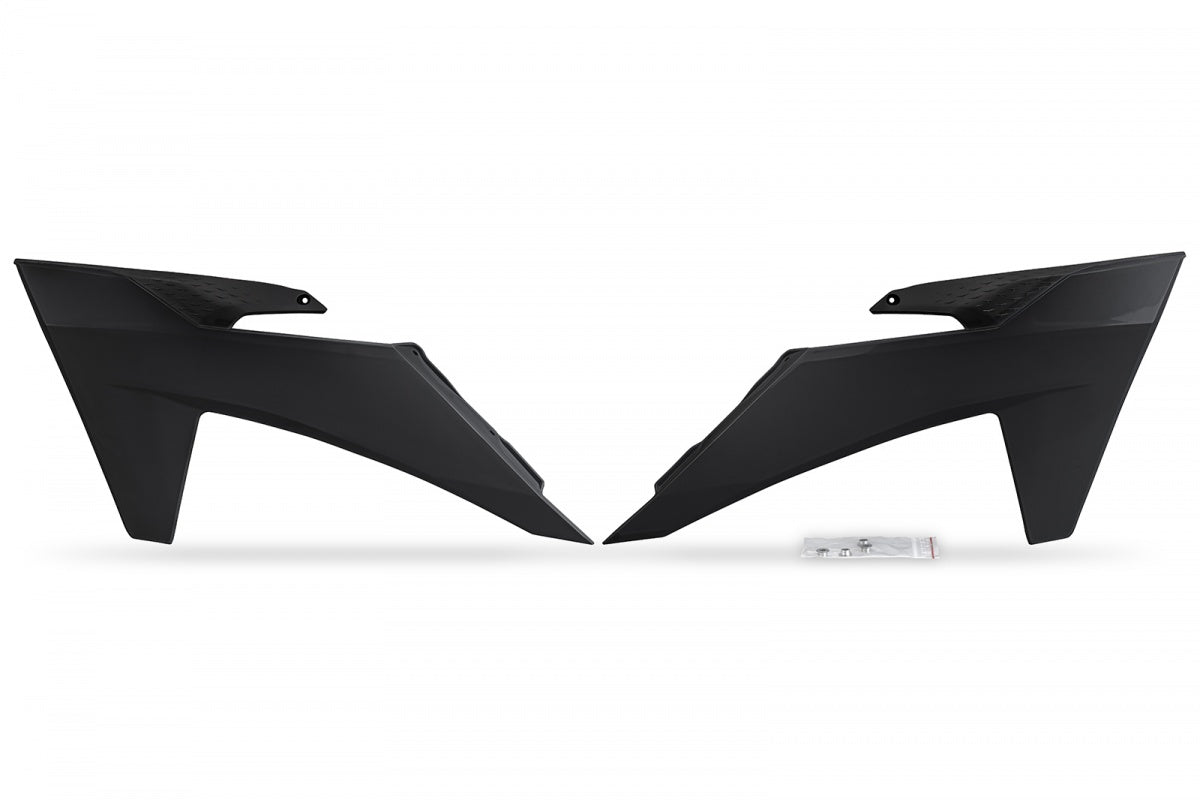 UFO Radiator Kappen Zwart KTM SX 125/150/250/300 2023-2024 & SX-F 250/350/450 2023-2024 & EXC/EXC-F 250/300/350/450/500 2024-