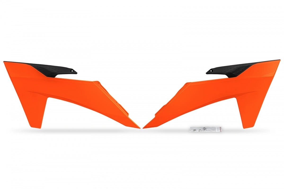 UFO Radiator Kappen Fluor Oranje KTM SX 125/150/250/300 2023 - 2024 & SX - F 250/350/450 2023 - 2024 & EXC/EXC - F 250/300/350/450/500 2024 - MxProStoreParts