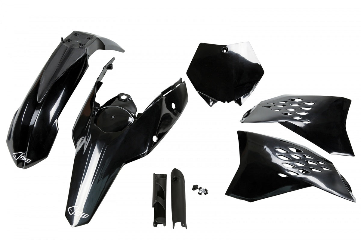 UFO plastic kit Zwart KTM SX/SX-F 125/144/250/350/450/505 07-10 ( full kit )