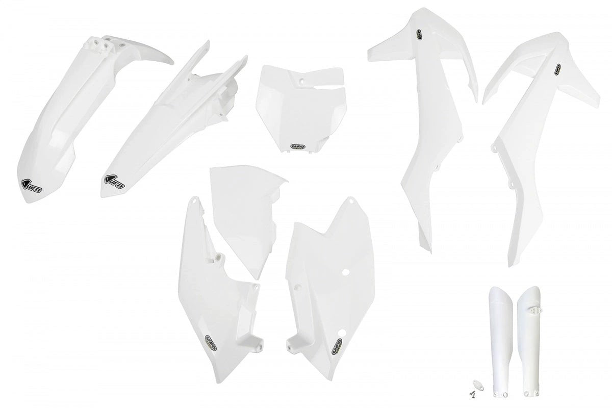 UFO weißes Kunststoff-Kit passend für KTM SX 125/150 16 - 18 & SX 250 17 - 18 & SX-F 250/350/450 16 - 18 (volles Kit) - MxProStoreParts