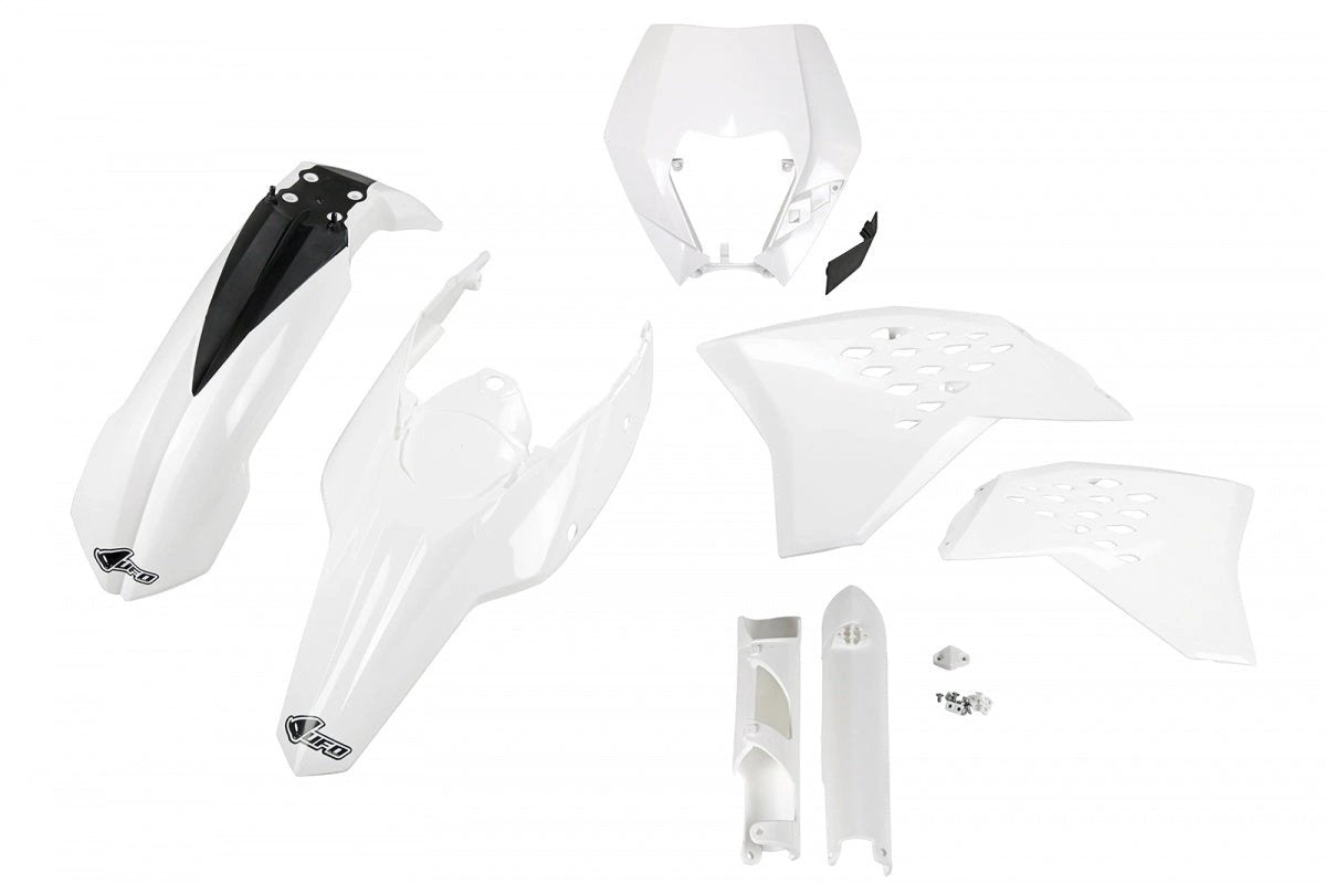 UFO plastic kit Wit KTM EXC 250/300/350/450/500 2009 - 2011 (full kit) - MxProStoreParts