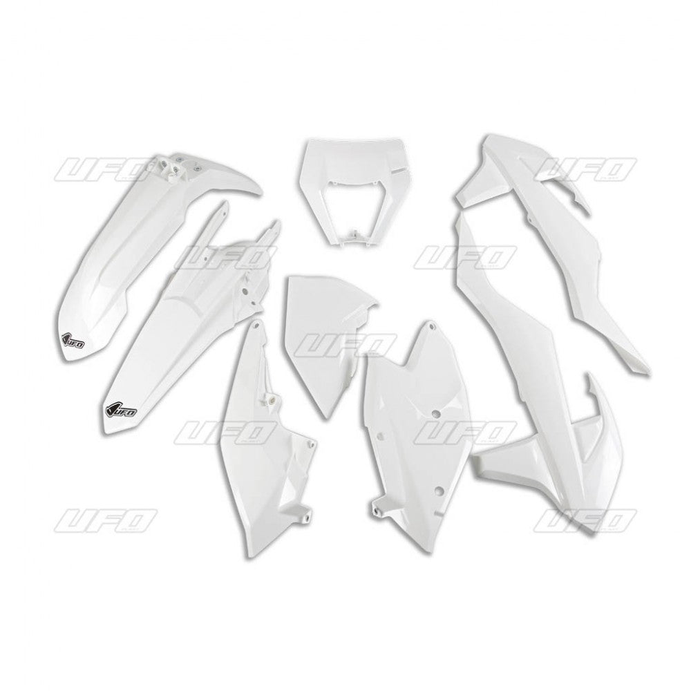 UFO plastic kit White with headlight plastic KTM EXC/EXC-F 250/300/350/450/500 17-19