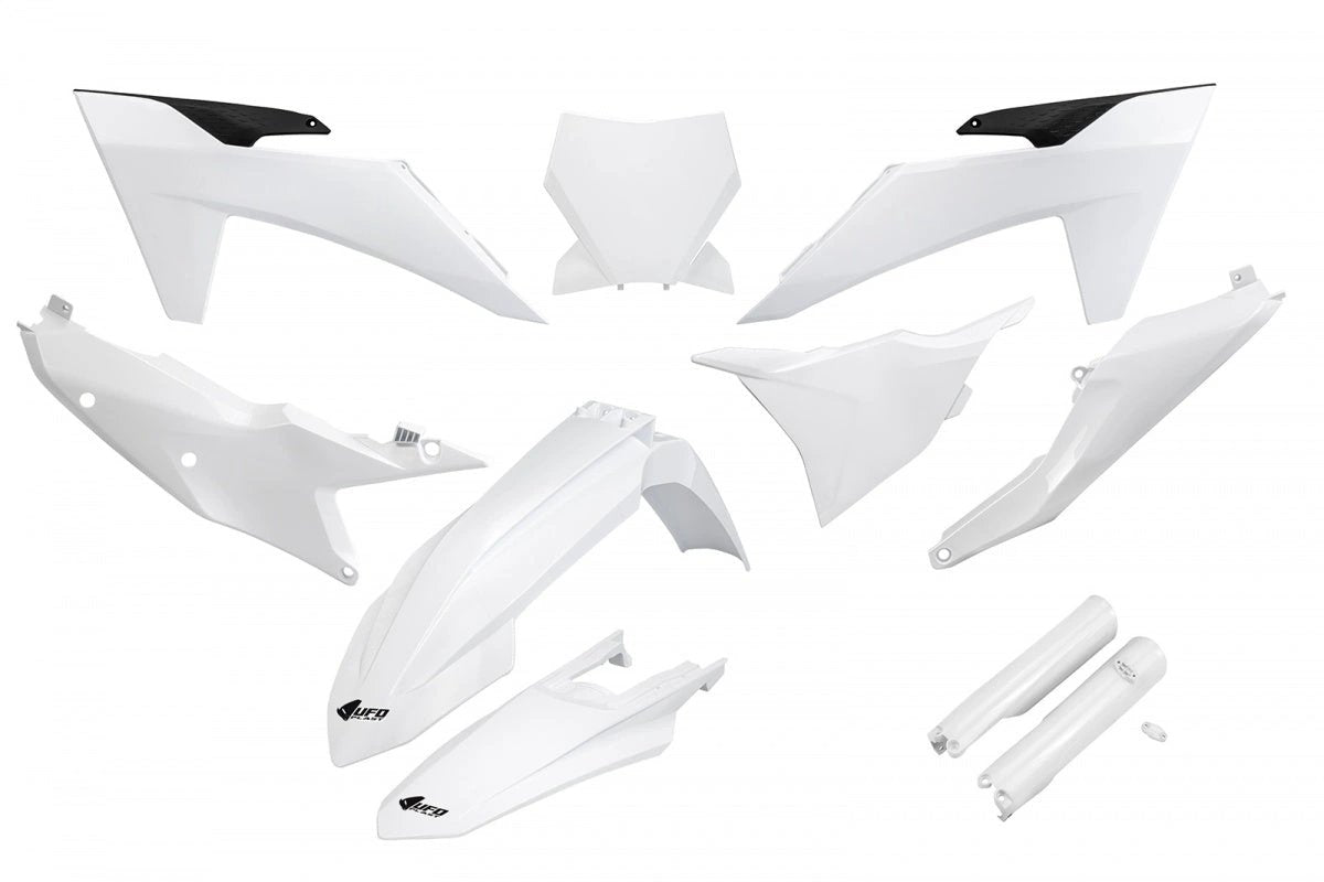 UFO Kunststoffkit Weiß (Vollkit) KTM SX 125/150/250/300 2023 – 2024 & SX-F 250/350/450 2023 – 2024 – MxProStoreParts