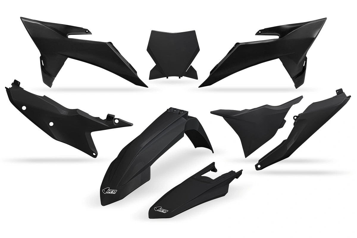 UFO plastic kit Zwart KTM SX 125/150/250/300 2023 - 2026 & SX - F 250/350/450 2023 - 2026 ( model 2025 ) - MxProStoreParts