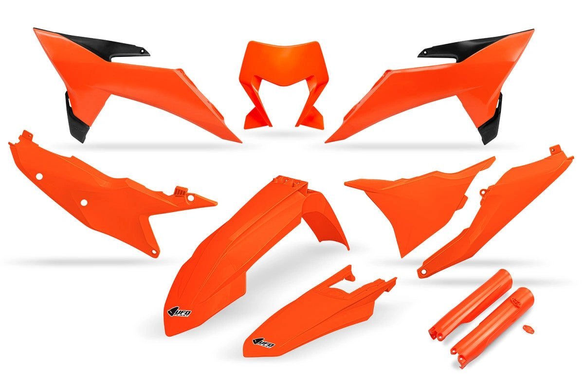 UFO plastic kit Fluor Oranje ( Full kit ) KTM EXC/EXC - F 250/300/350/450/500 2024 - ( 2026 look ) - MxProStoreParts