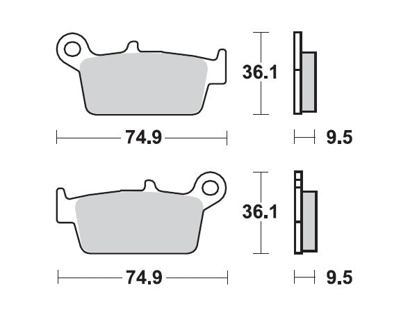 Mino Rear brake pads Sintered Racing FA131