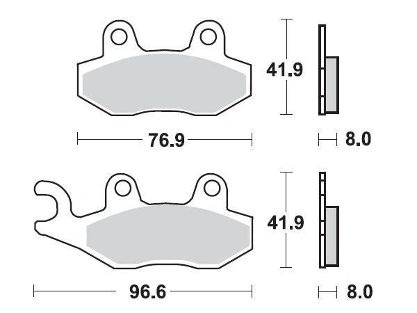 Mino voor remblokken Suzuki - 95 & Yamaha - 97 & Kawasaki - 93 & Husqvarna - 95 - MxProStoreParts