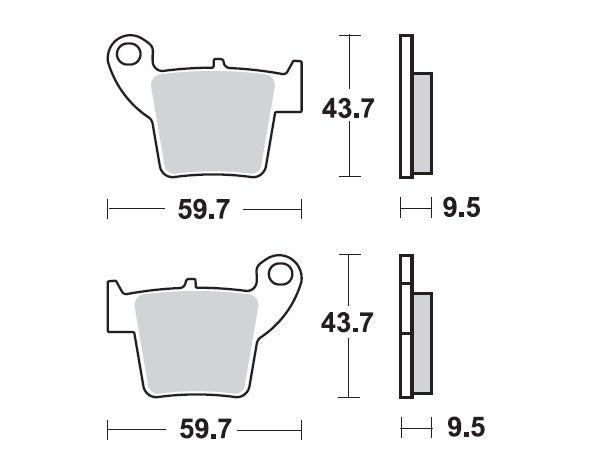 Mino rear brake pads Honda, TM 85