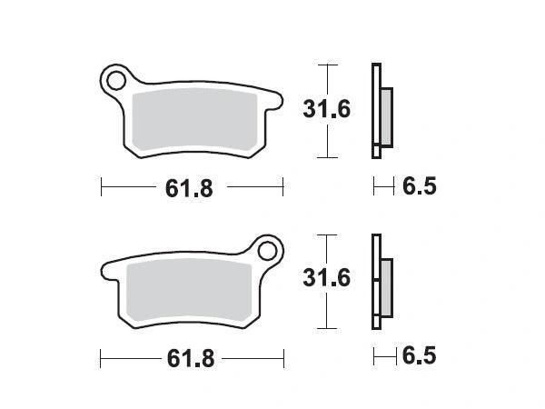 Braking sinterierte Vorder- / Hinterbremsbeläge 873CM44 - MxProStoreParts