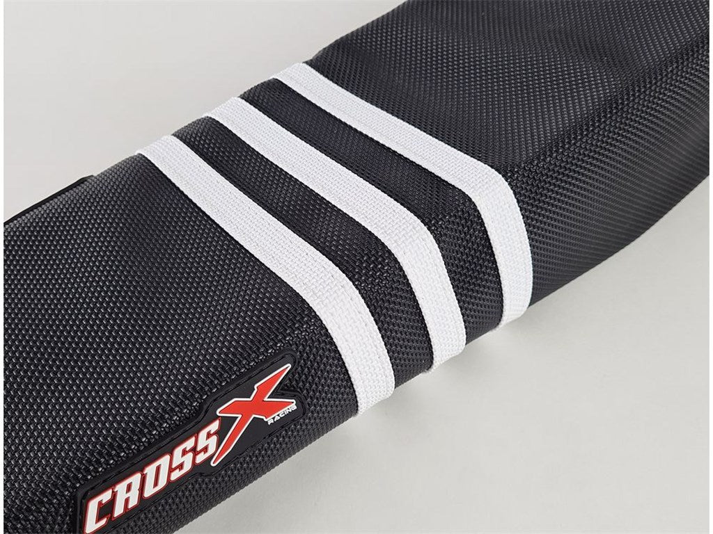 Cross X Zadelovertrek TLD Zwart met 3 witte lijnen KTM SX 125/150/250 19- & SX-F 250/350/450 19- & EXC/EXC-F 250/300/350/450/500 20- & Gas Gas MC/MC-F/EC/EC-F 125-450 21-