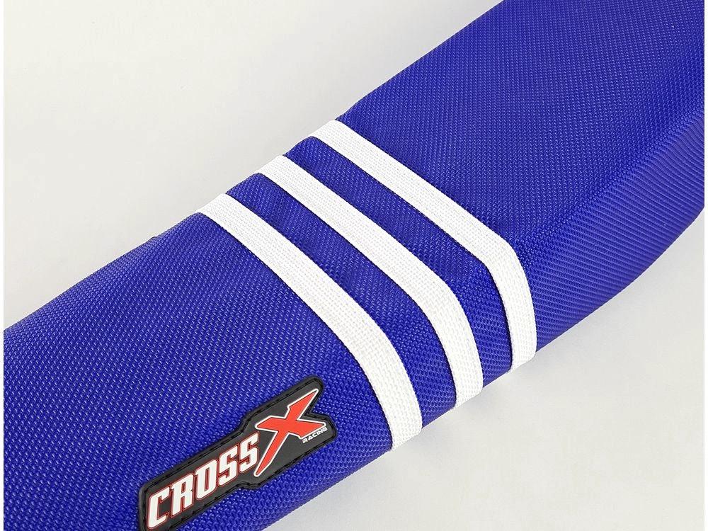 Cross X Sitzbezug TLD Blau mit 3 weißen Linien KTM SX 125/150/250 19 - & SX - F 250/350/450 19 - & EXC/EXC - F 250/300/350/450/500 20 - & Gas Gas MC/MC - F/EC/EC - F 125 - 450 21 - MxProStoreParts