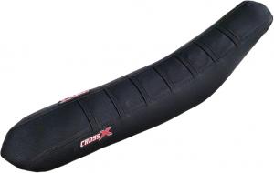 Cross X UGS Seat Cover Black / Black with Black Stripes Husqvarna TC/FC 125-450 2019-2022 & FE/TE 250-501 2020-2023