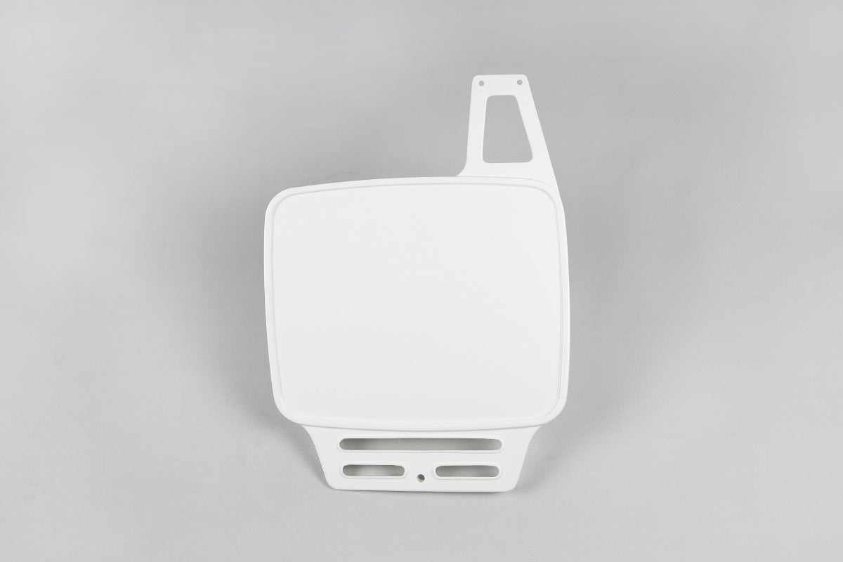 UFO front license plate universal White 1979-1989