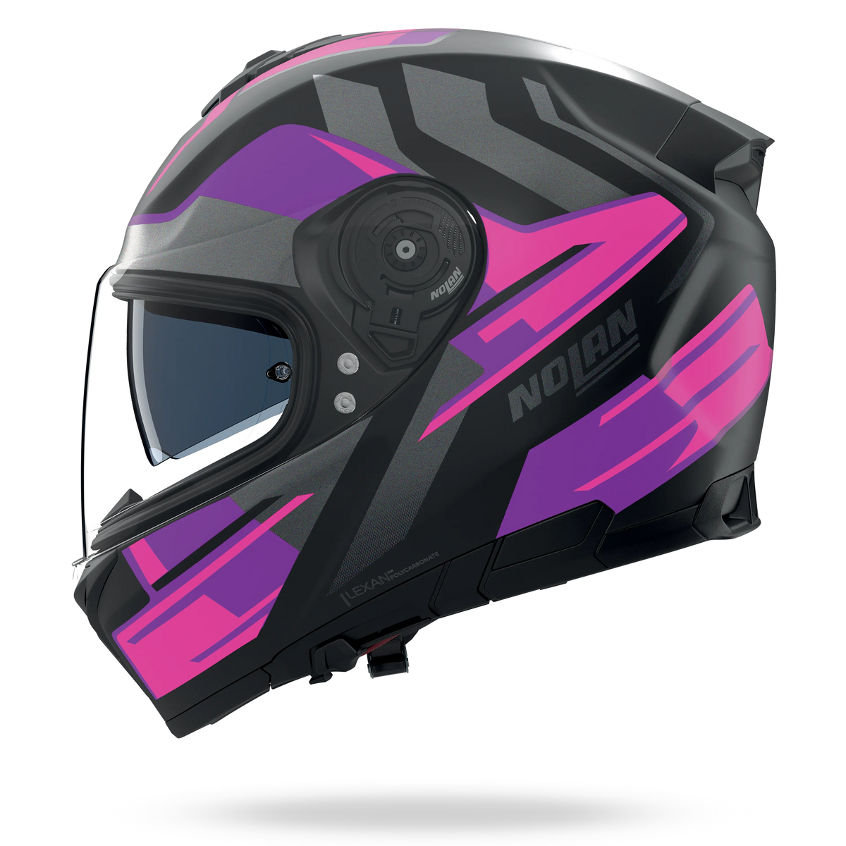 NOLAN N80-8 TRITTICO 358 integraalhelm XL – zwart / fuchsia / antraciet, matte afwerking