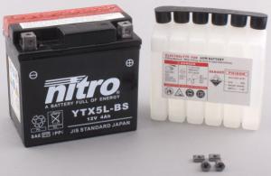 NITRO NTX5L-BS AGM open with acid pack