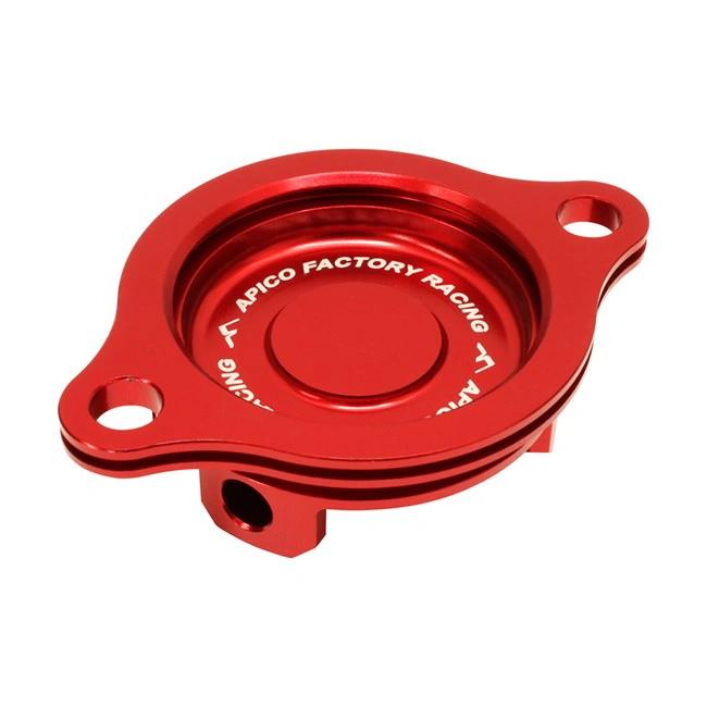Apico Ölfilterkappe Rot für Honda CRF 250R 04 - 09 & CRF 250X 04 - 19 - MxProStoreParts