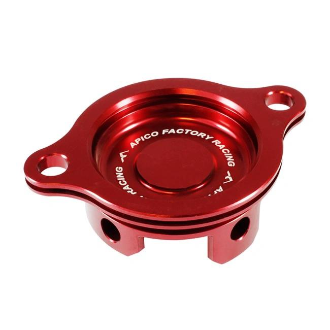 Apico Oliefilter Deksel Rood Honda CRF 250R 10 - 17 - MxProStoreParts