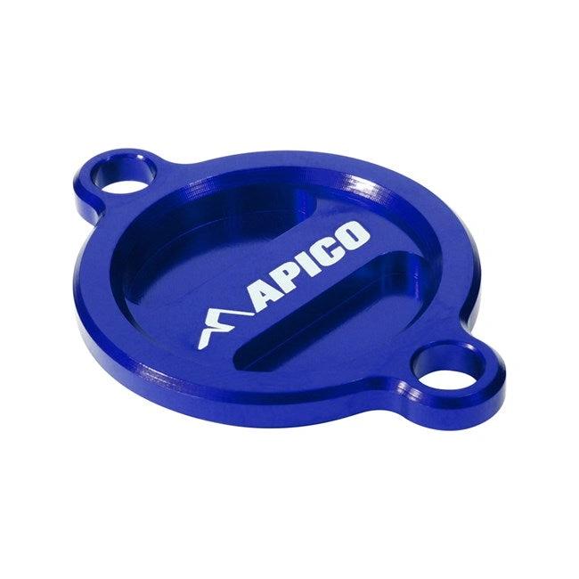 Apico Ölfilterdeckel Blau für KTM SX-F 250 13-23 & SX-F 350 11-23 & SX-F 450 09-12 & 16-23 & EXC-F 250 14-23 & EXC-F 350 12-23 & EXC-F 450/500 17-23 & Husqvarna FC 250/350 14-23 & FC 450 16-23 & FE 250/350 14-23 & FE 450/501 17-23 - MxProStoreParts