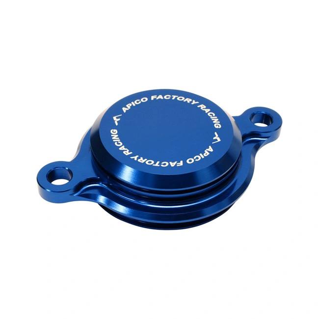 Apico Ölfilterdeckel blau Yamaha YZ 250F 14 - 20 & YZ 450F 10 - 20 & WR 250F 15 - 20 & WR 450F 16 - 20 - MxProStoreParts