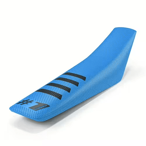 Onegripper wasserdichter universeller Sadelbezug gerippt Hellblau/Schwarz 1 - MxProStoreParts
