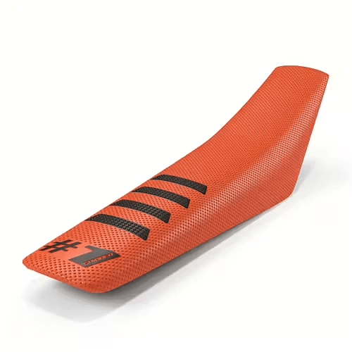 Onegripper wasserdichter universeller gerippter Sadelüberzug Orange / Schwarz 1 - MxProStoreParts