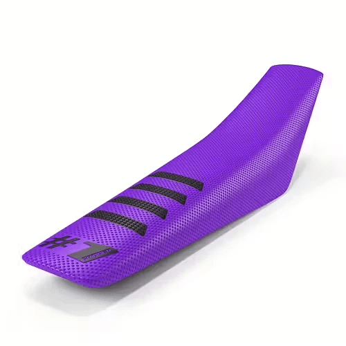 Onegripper wasserdichter universeller Sattelbezug, gerippt, Lila/Schwarz 1 - MxProStoreParts