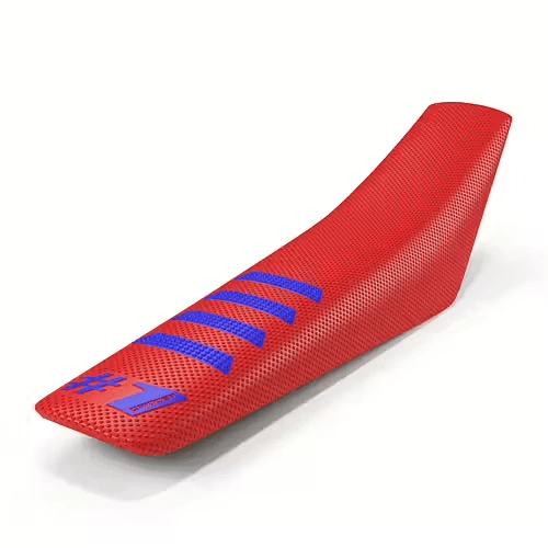 Onegripper wasserdichter universeller Sattelbezug Gerillt Rot / Blau 1 - MxProStoreParts