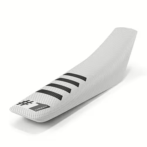 Onegripper waterdicht universeel zadelovertrek Ribbed Wit / Zwart #1