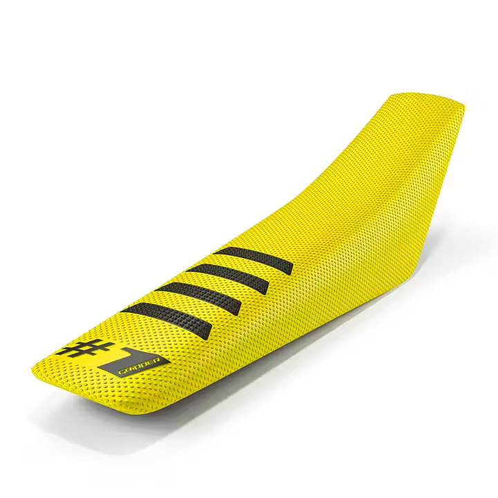 Onegripper waterdicht universeel zadelovertrek Ribbed Geel / Zwart 1 - MxProStoreParts