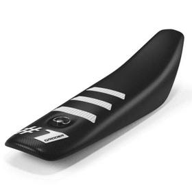 Onegripper waterdicht universeel zadelovertrek Light Ribbed Mini Zwart / Wit 1 - MxProStoreParts
