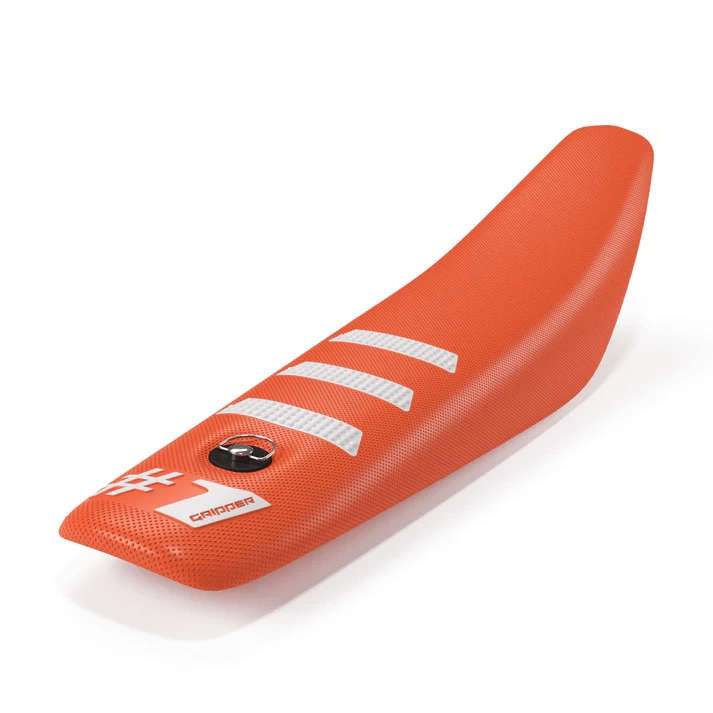 Onegripper wasserdichter universeller Sadelbezug Light Ribbed Mini Orange / Weiß 1 - MxProStoreParts
