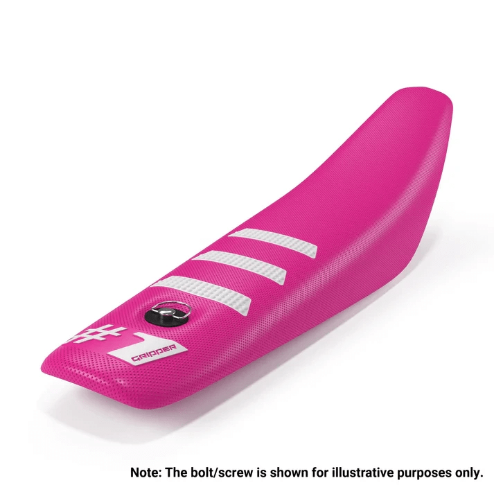 Onegripper waterdicht universeel zadelovertrek Light Ribbed Mini Roze / Wit 1 - MxProStoreParts