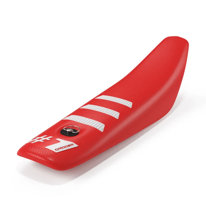 Onegripper wasserdichter universeller Zadelüberzug, licht geripptes Mini, Rot / Weiß 1 - MxProStoreParts