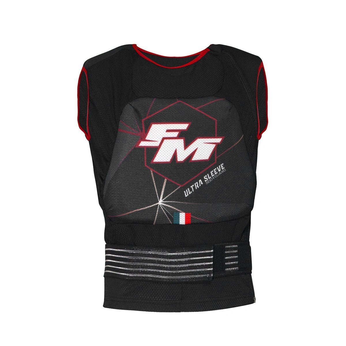 FM Ultralight bodyprotector voor en achterzijde zwart S/M - MxProStoreParts