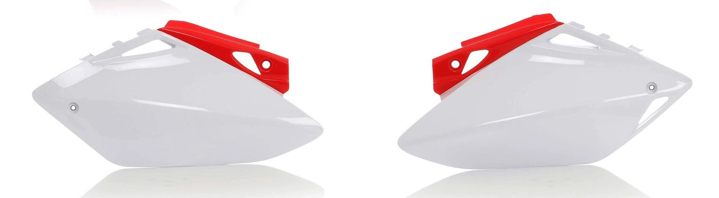 Racetech Seitennummernschilder rot/weiß für Honda CRF 450R 05 - 06 - MxProStoreParts