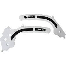 Racetech frame beschermers wit / Zwart KTM 16 - 18 & Husqvarna 16 - & Gas Gas - MxProStoreParts
