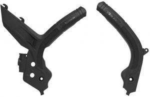 Racetech frame beschermers zwart KTM SX 125/150/250 2019 - 2022 & SX - F 250/350/450 2019 - 2022 & EXC/EXC - F 250/300/350/450/500 2020 - 2023 - MxProStoreParts