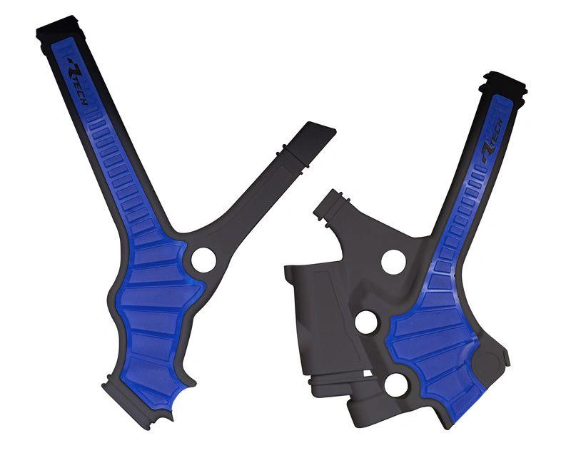 Racetech frame beschermers Zwart / Blauw Yamaha YZ 85 2022 - MxProStoreParts